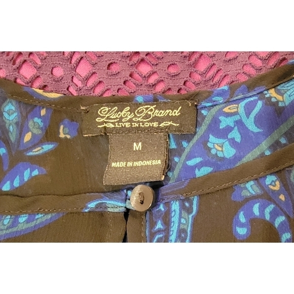 Women's Lucky Brand Blouse Top size medium - Picture 6 of 12